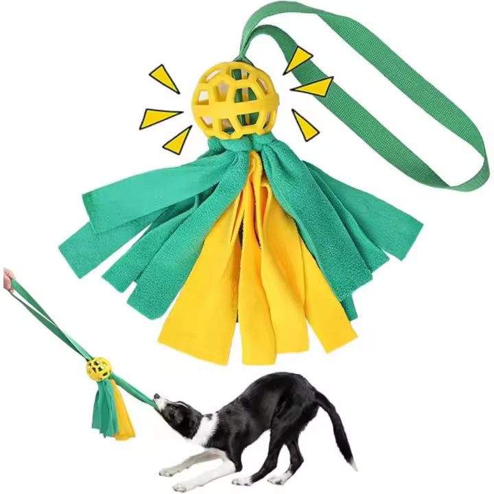 Juguetes interactivos resistentes y duraderos para perros, juguetes para masticar con campana, cuerda para perros, juguetes para entrenamiento y Acti - 1