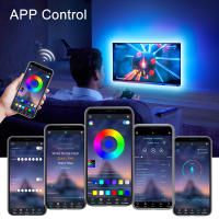 Tira de Luces LED RGB, cinta de diodo Flexible, DC5V, COB, USB, Bluetooth, Control por aplicación, 180LED/m, 5MM, PCB, retroiluminación de TV - details 11