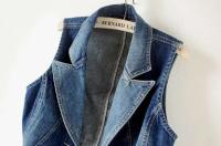 Chaleco Denim para Mujer Camiseta Casual de Una Botón, Shorts sin Mangas para Primavera y Otoño, Blazers y Chalecos de Moda - details 2