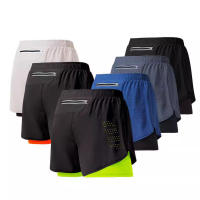 Shorts De Correr Para Hombre 2 En 1 Secado Rápido Entrenamiento De Gimnasio Fitness Running Pantalones De Verano Shorts Deportivos Con bolsillos exteriores - details 2