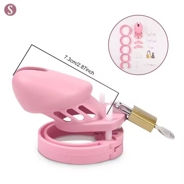 Leten Castidad masculina con llave Virginalidad para hombres Anillo transpirable Jaula CB para hombres SM Dispositivo de bloqueo de uretra Juguete - 1