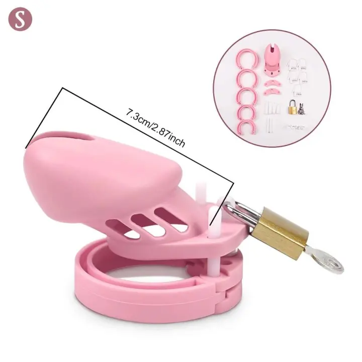 Leten Castidad masculina con llave Virginalidad para hombres Anillo transpirable Jaula CB para hombres SM Dispositivo de bloqueo de uretra Juguete - 1