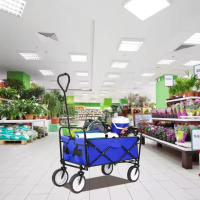Carrito de Mano Plegable Ruedas de 360 °   Ideal para Jardín, Playa, Camping, Compras - details 9