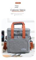 Bolsa De Almuerzo Portátil Doble Capa Gran Capacidad Para Camping Y BBQ Durable De Tela Oxford Adecuada Para Picnic Y Uso Al Aire Libre - details 7