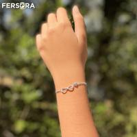 Pulsera para Mujer Infinito Corazón Ajustable Color Plata, Brazalete para el Día de la Madre, Cumpleaños, San Valentín, Regalo para Mujer, Amor Eterno y Amistad - details 4