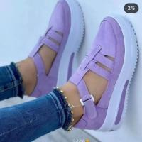 Zapatillas Deportivas para Mujer 2023 Verano Nuevo Malla Transpirable Diseño de Cuña Casual Talla Grande 43 Antideslizante Aptas para Mujer - details 5