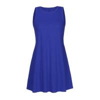 Vestido informal de verano para mujer, ropa playera, plisada, lisa, con bolsillos - details 7