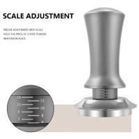 Tamper de café de acero inoxidable con resortes de escala calibrados, distribuidor de café, herramienta niveladora Manual, 51mm, 53mm, 58mm - details 7