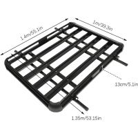 Baca techo para coche cesta techo ajustable y ancha gran aluminio universal - details 5