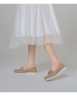 Zapatos de cuero pequeños de un solo paso 2025, nuevo estilo, zapatos planos de una sola línea para mujer, mocasines casuales profesionales - details 0