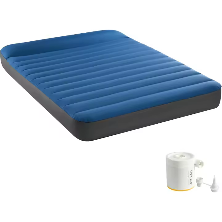 Hinchable Doble, Colchón Camping, 137x191 cm, Fiber-Tech, Material TPU, Ligero, cómodo, Estable y Firme, Hinchador eléctrico Incluido, Cama Inflable, Colchones inflables (64012) - 1