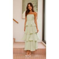 Vestido de Verano Tendencia y Elegante con Volantes Vestido Maxi de Pastel en Capas para Mujeres - details 3