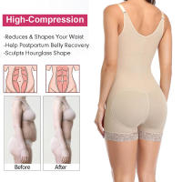 Fajas Colombianas Shapewear for Women Postpartum Tummy Control Body Shaper Butt Lifter Bodysuit - details 1