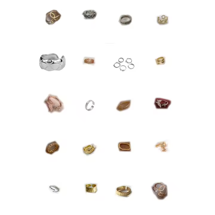 Anillo de moda y sencillo, tamaño ajustable - 1