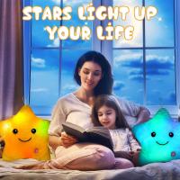 13 '' Creative Twinkle Star Luz nocturna LED brillante Almohadas de felpa Animales de peluche Juguetes Cumpleaños   (púrpura) - details 2