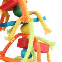 Juguetes de madera para loros, jaula de pájaros de amor, juguetes de entrenamiento divertidos, cuerda de algodón, juguete resistente a las mordeduras, producto para mascotas - details 6