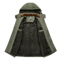 Parka cálida de lana gruesa con capucha a prueba de viento para hombre, abrigo de marca a la moda, Parka informal clásica para hombre, talla 6XL, novedad de invierno - details 5