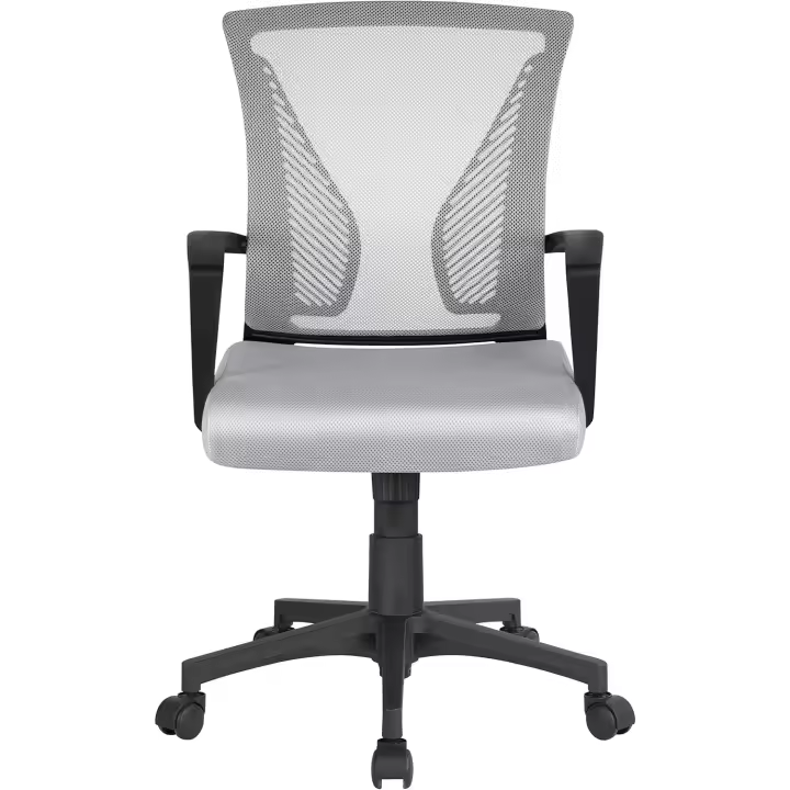 Silla Oficina Silla de Despacho para Trabajo Silla Altura Ajustable Silla Giratoria Gris - 1