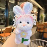 LLavero de peluche de conejo de orejas largas de celebridades de Internet, muñeco de conejito lindo - details 7