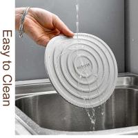 Posavasos multiusos de silicona de tres pies, tapetes circulares aislados, mesa de comedor flexible o tapetes para ollas calientes para uso en la cocina - details 2