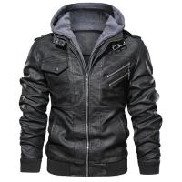 Chaqueta de Cuero Para Hombres Otoño 2025 Estilo Motero Casual Ligera Talla EU SA722 - details 4