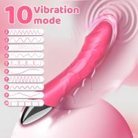 Vibrador realista de 7,7 pulgadas para mujeres, 10 potentes modos de vibración para estimulación del clítoris y del punto G, juguetes sexuales para adultos de rosas impermeables para mujeres y parejas - details 1