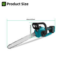 NEWBENY-motosierra eléctrica inalámbrica sin escobillas de 12 pulgadas, sierra de cadena con pantalla Digital, herramienta eléctrica para carpintería para juego de pines de batería Makita - details 4
