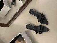Zapatillas geniales de tacón bajo de moda de nicho para las nuevas zapatillas abiertas de tacón fino con tiras finas para mujer - details 8