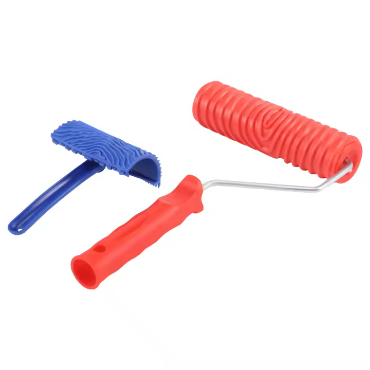 Set de Herramientas de Patrón de Madera Falsa de 7 Pulgadas Rodillo de Goma y Emprendedor de Grano Realista Adaptador USB Inalámbrico - 1