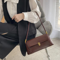 Bolso de hombro de cuero de PU para mujer, bolso pequeño, color sólido, de moda - details 10