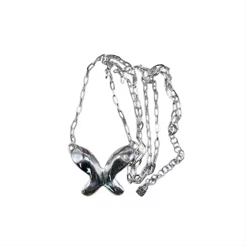 UNO DE Collar de Mariposa Atractivo y Versátil - Collar de Plata para Mujeres, Joyería Glamorosa - 1