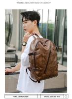 Mochila Casual Vintage de Cuero PU Suave Gran Capacidad Impermeable Bolsa de Hombro para Laptop - details 21