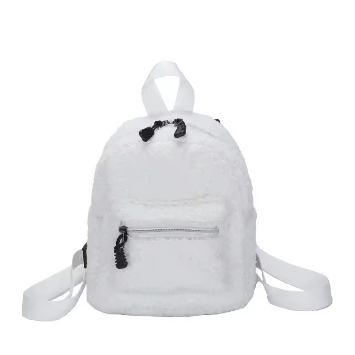 tendencia, cordero, estilo occidental, damas, mochila, estilo coreano, mochila, felpa, nuevo estilo, tendencia callejera - 1