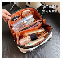 Bolsa con cierre de lona de gran capacidad para cosméticos, estuche organizador de maquillaje portátil para mujer, artículos de tocador de almacenamiento de viaje - details 4
