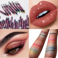 Lápiz de sombra de ojos de 36 colores, 2 en 1 lápiz de labios, no se emborrona fácilmente - details 16