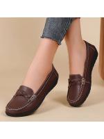 Zapatos Planos de Punta de Cuero Genuino para Mujer Zapatos Informales para Exteriores - details 4