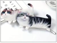 Cute Korean Cat Pencil Case - Student Stationery Bag, Cosmetic Bag, Coin Purse - details 2
