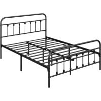 Cama Doble con Estructura Metálica Negra, Estructura Simple de Hierro para Colchón 140X200cm - details 8