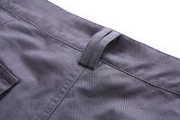 Summer men's cotton multi-pocket solid color 7-point Library, casual sports shorts - details 23