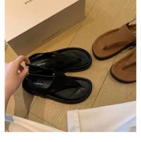 Sandalias de mujer de estilo romano con nicho de fondo plano de vacaciones con punta retro en espiga de temperamento minimalista - details 9