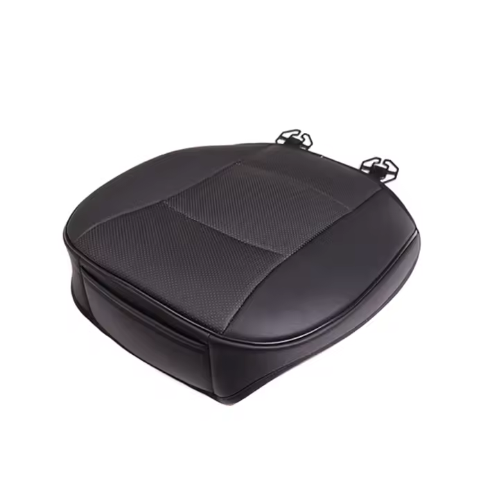 Funda de cuero PU de lujo para asiento de coche, Protector de cojín delantero negro, accesorio Universal para asiento de coche - 1
