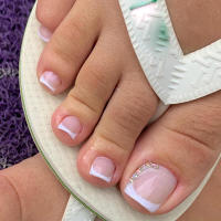 Uñas de los pies rosadas a presión blancas con borde suave e inofensivo para uso en espectáculos escénicos - details 3