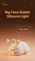 Luz LED nocturna de conejo, lámpara de noche recargable por USB, Sensor táctil, luz de ambiente de silicona, lámpara de oveja Panda para decoración de dormitorio de niños - details 9