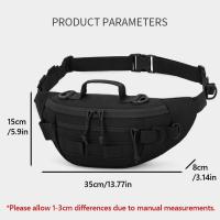 Riñonera táctica pequeña para hombre y mujer, bolsa de cintura para correr, viajar, senderismo, acampar, mochila de pecho - details 0