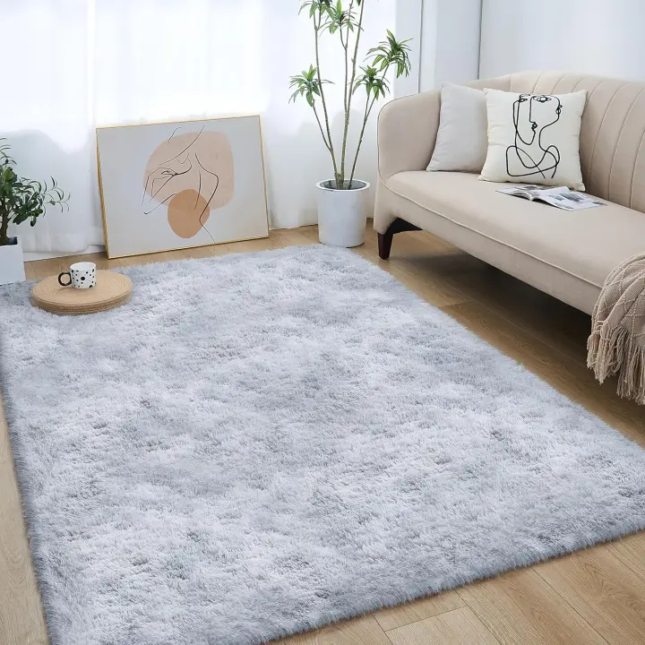 Alfombra de Salón de Pelo Largo Alfombra Moderna Súper Suave Antideslizante Lavable para Dormitorio (160 * 230cm) - 1