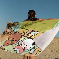 Bubu y Dudu linda playa de dibujos animados para niños baño personalizado piscina vacaciones Picnic toalla fiesta regalo - details 3