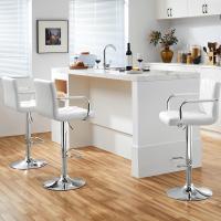 Bar Altura Ajustable 92-113,5cm Sillas de Bar Asientos Giratorios Diseño Moderno Taburetes Altos Blanco - details 9