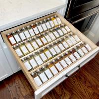 Organizador de acrílico transparente para cajones de especias, inserto de cajones de frascos de condimentos, bandeja de estante de especias de cocina para cajones (tarro no incluido) - details 5