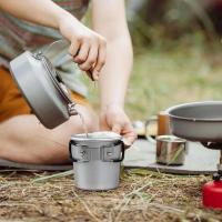 Taza de titanio para exteriores, villa turística, equipo de camping para picnic, 150ml - details 3