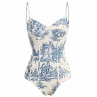 Nuevo traje de baño de una pieza para mujer, falda larga con protección solar y correa adelgazante, conjunto de dos piezas, traje de baño de aguas termales - details 0